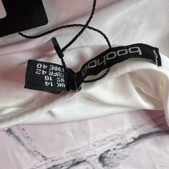 MATERNITY RUCHED ASYMMETRIC MIDI DRESS SZ 10 NWT - Picture 10 of 12